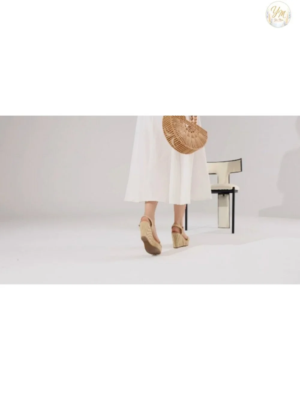 Women's Espadrille Wedge Sandals Open Toe PU Platform Ankle Strap